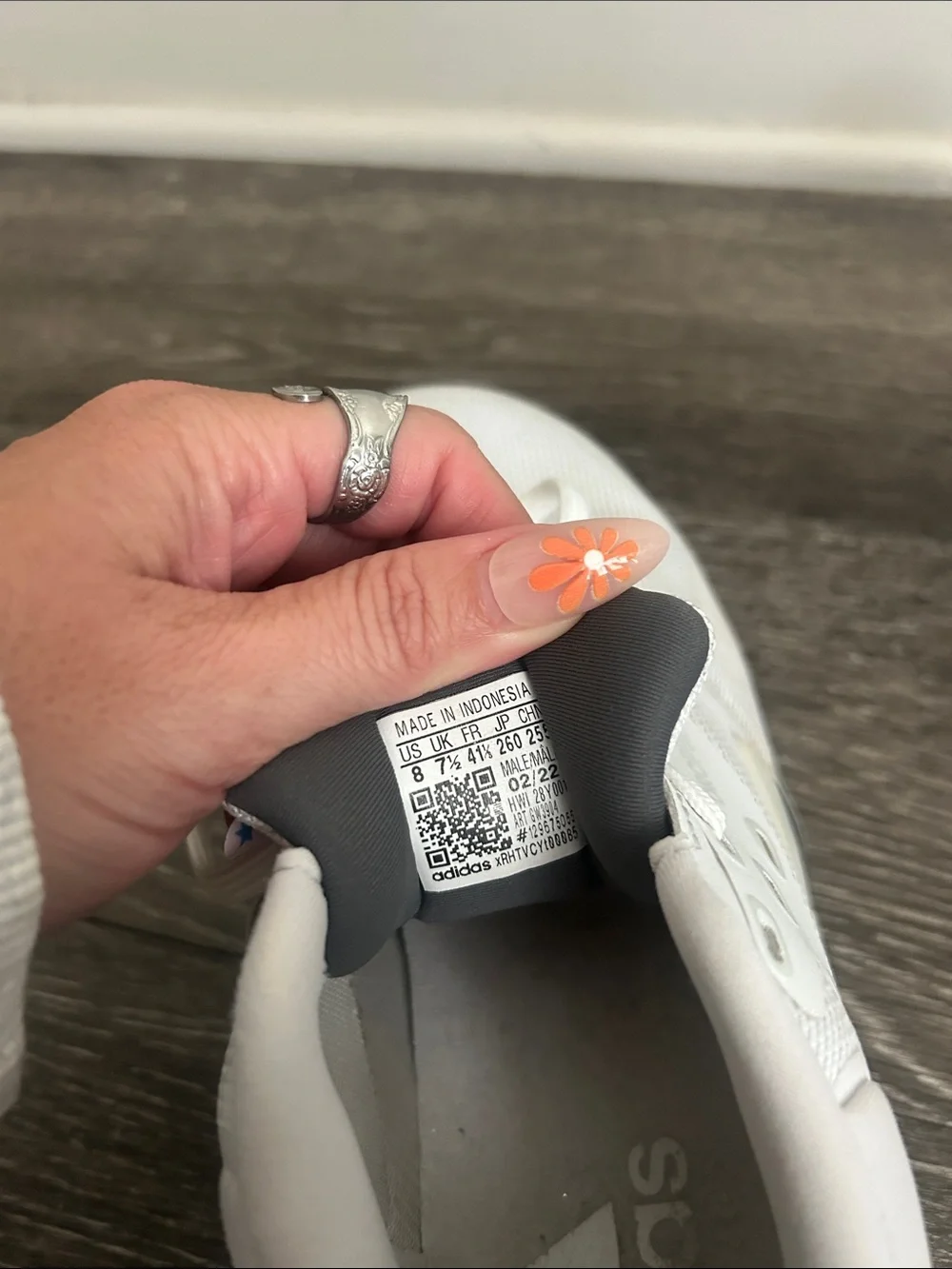 adidas Men's White and Gray Athletic Sneakers